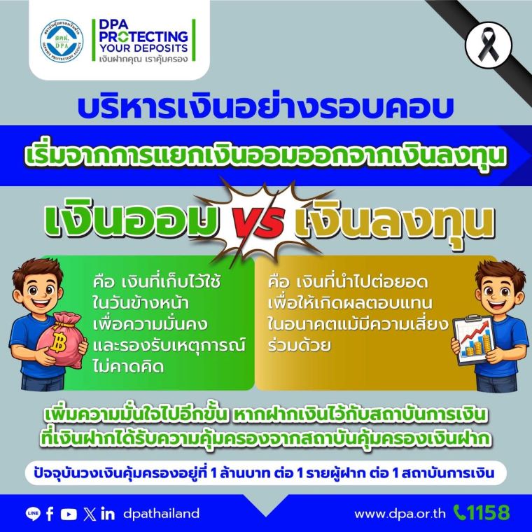 บริหารเงินอย่างรอบคอบ เริ่มจากการแยกเงินออมออกจากเงินลงทุน